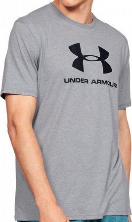 Koszulka męska Under Armour Sportstyle Logo SS szara 1329590 036