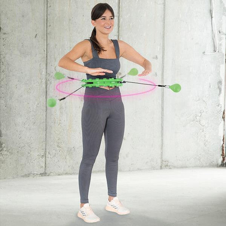 Hula hop z wypustkami i obciążnikiem HMS hhw01 zielone