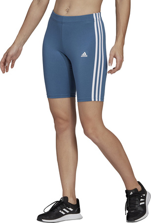 Spodenki damskie adidas Essentials 3-Stripes Bike Shorts niebieskie HD1803