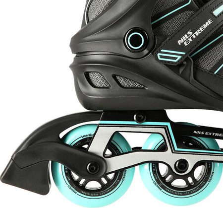 Łyżworolki Nils Extreme NA14217 czarno-miętowy rozmiar 41