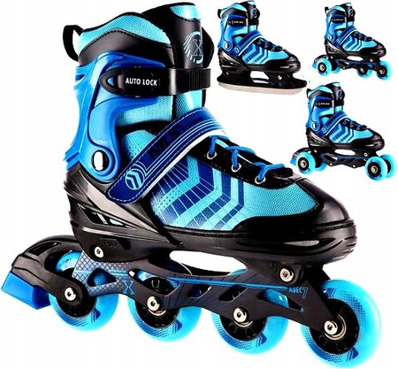 Łyżworolki, wrotki, łyżwy hokejowe, wrotko-rolki 4w1 Nils Extreme NH18192a rozmiar M 34-38