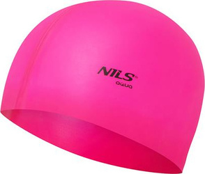 Czepek silikonowy Nils aqua nqc jednokolorowy pk01 różowy