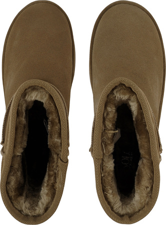 Buty damskie skórzane Solo Soprani Couture Hugh Platform oliwkowe SSW421P05 06