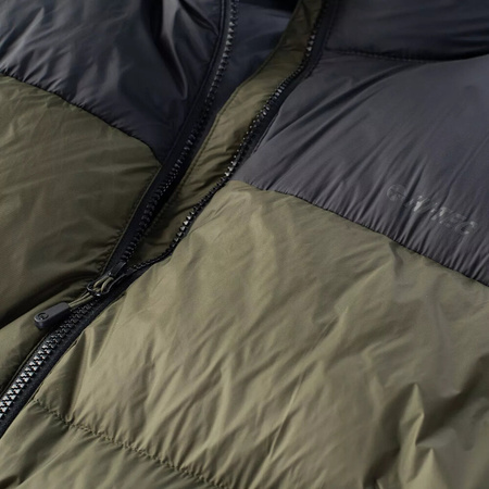 Męska kurtka zimowa pikowana Hi-tec Fowel czarno-zielona rozmiar XL