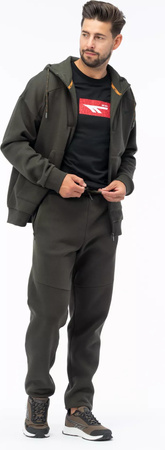 Męskie spodnie dresowe bawełniane mikropolar Hi-tec Hanqu rozmiar M