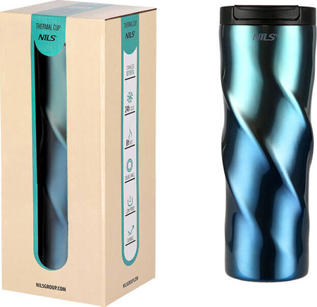 Kubek termiczny turystyczny termos NILS NCB22 niebieski 500ml