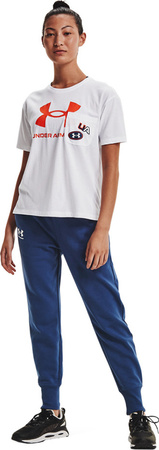 Spodnie damskie Under Armour Rival Fleece Joggers niebieskie 1356416 404