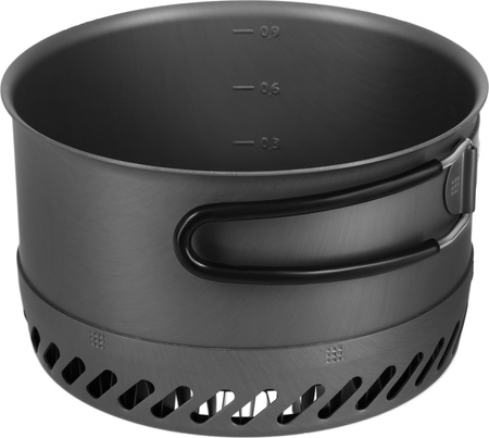 Garnek turystyczny z radiatorem aluminiowy z pokrywką Nils Camp NC4203 1000ml