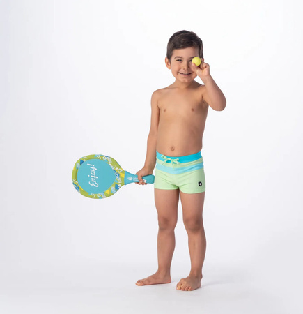 Dziecięce bokserki kąpielowe Aquawave Tahu Kids paradise green/blue radiance rozmiar 134