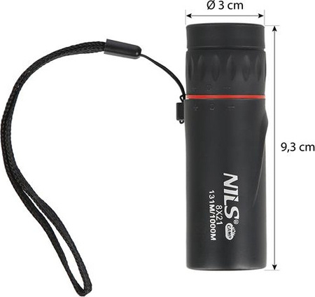 Monokular mini lornetka luneta turystyczna Nils Camp NC1721 czarna zoom X8