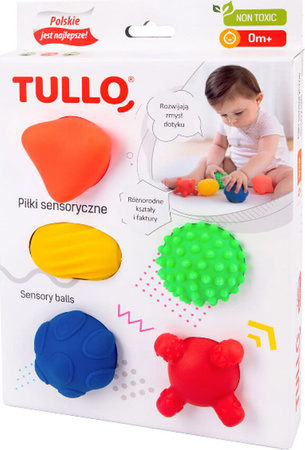 Piłki sensoryczne kształty 5 szt. AM Tullo kolorowe 420