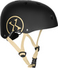 Dziecięcy kask rowerowy na rolki hulajnogę regulowany Nils Extreme MTW001-1 czarno-beżowy r XS (48-52cm)
