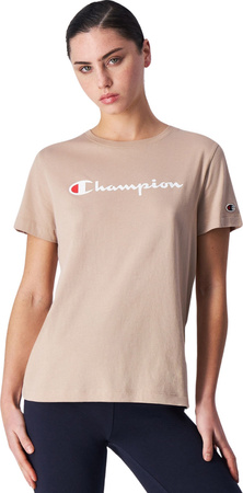 Koszulka damska Champion SS Tee beżowa 117534 MS079