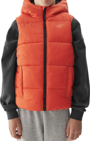 Kamizelka dla chłopca 4F M134 pomarańczowa 4FJWAW24TVJAM134