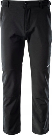 Męskie spodnie trekkingowe turystyczne softshellowe Hi-Tec Celio czarne XXL