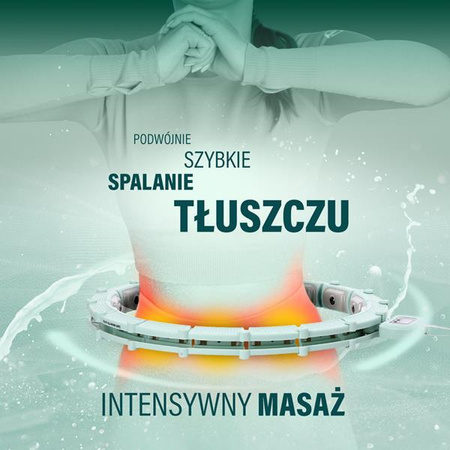 Hula hop z magnesami obciążnikiem licznikiem zielony HMS HHM14