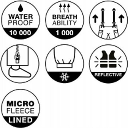 Męskie spodnie narciarskie z wodoodporną membraną 10000mm Hi-Tec Loran rozmiar XXL