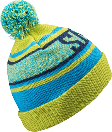 Dziecięca czapka zimowa Bejo Barro Jrb ocieplana limonkowo-niebieska