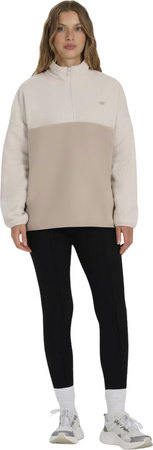 Bluza polarowa damska 4F F421 kremowa 4FWAW25TFLEF42112S