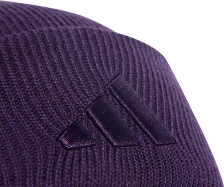 Czapka adidas New Logo Beanie Cuff fioletowa JX5748