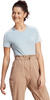 Koszulka damska adidas Essentials Slim 3-Stripes Tee jasnoniebieska IM2788
