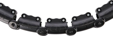 Hula hop black z wypustkami i obciążnikiem HMS hhw11 plus size