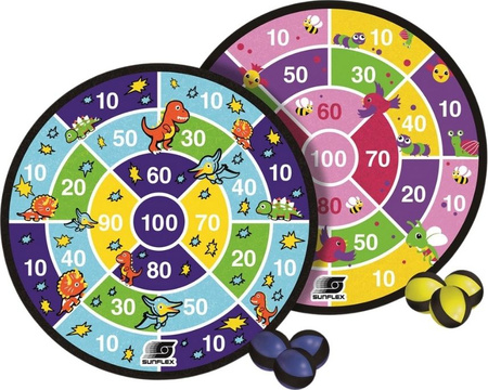 Tarcza do gry w darta dla dzieci 6 piłek Sunflex Youngster Velcro 45010