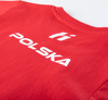 Dziecięca koszulka z krótkim rękawem Huari Poland Fan Kids racing red/white rozmiar 134