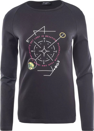 Damska koszulka Hi-tec LADY SOLA LS czarny rozmiar XS