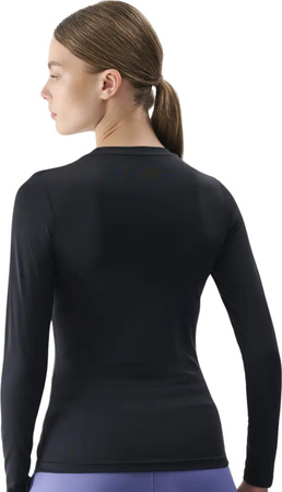 Koszulka damska 4F Longsleeve FNK F324 głęboka czerń 4FRSS25TFLOF324 20S