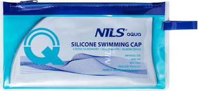 Czepek silikonowy Nils aqua nqc jednokolorowy sl01 szary