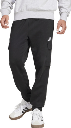 Spodnie męskie adidas Essentials Feelcozy Fleece Cargo czarne JE3820
