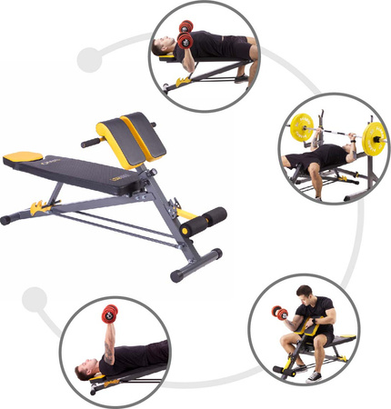 Ławka rzymska treningowa wielofunkcyjna HMS Premium