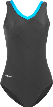 Kostium kąpielowy damski Crowell Angie kol.03 szaro-niebieski