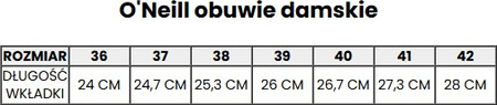 Klapki damskie O'Neill Linha czarne 90251015 25Y