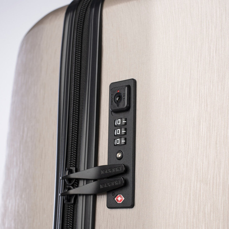 Walizka podróżna na kółkach twarda Iguana Murcia Ii 97 champagne 97 litrów