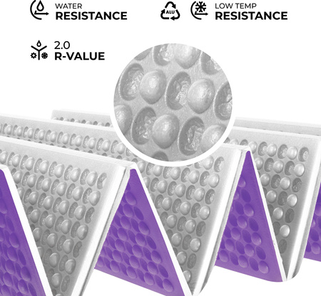 Karimata składana turystyczna trekkingowa z aluminiowym XPE 195×60×1,5 cm