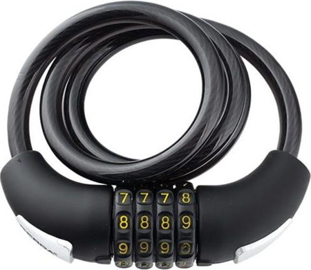Zapięcie rowerowe Gerda szyfrowe linka Kombo Flex 1000/8C czarne 0SKF100008 06C0XP
