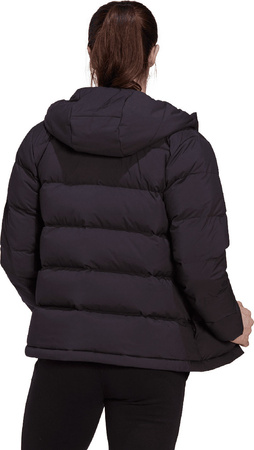 Kurtka damska adidas Helionic Hooded Down czarna HG8747