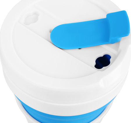 Kubek silikonowy składany turystyczny podróżny kempingowy Nils Camp NC4103 niebieski 475 ml