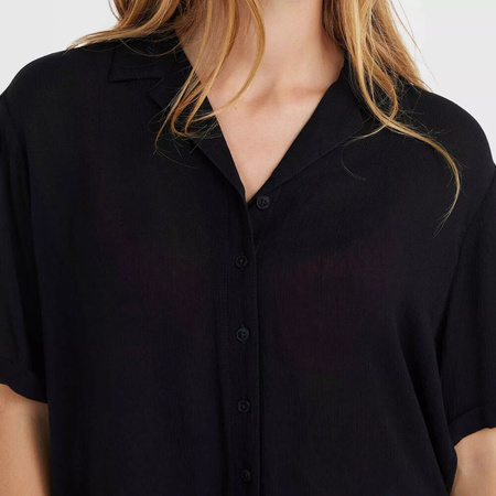 Damska koszulka z krótkim rękawem O'neill Cali Beach Shirt black out rozmiar M