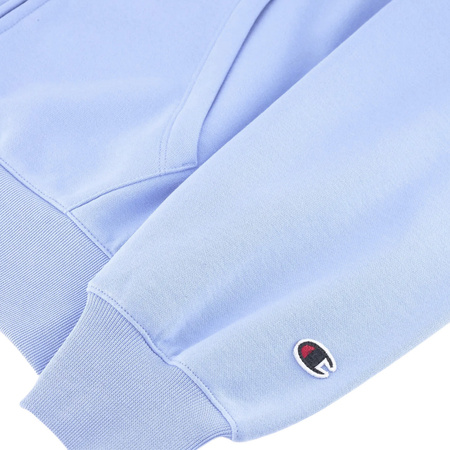 Bluza damska Champion Full Zip Hoodie Sweatshirt błękitna 117787 BS186