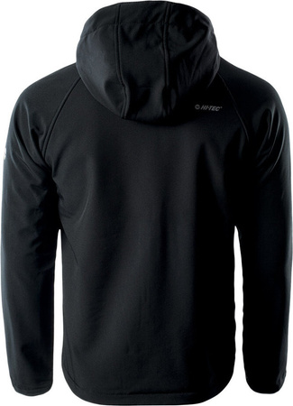 Męska kurtka przejściowa softshell Hi-Tec Neti II membrana 8000mm czarna rozmiar XXXL