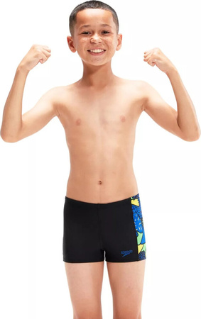 Dziecięce kąpielówki Speedo ALOV PANL ASHT JM black/blue flame/bright yellow/fluo green rozmiar 5-6