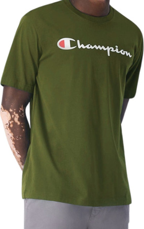 Koszulka męska Champion SS Tee oliwkowa 220256 GS573