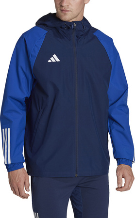 Kurtka męska adidas Tiro 23 Competition All-Weather granatowo-niebieska HK7657