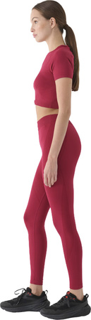 Legginsy damskie 4F FNK F389 burgund 4FRAW24TFTIF389 60S