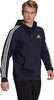 Bluza męska adidas Essentials Fleece 3-Stripes Hoodie granatowa GK9073