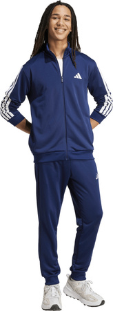 Dres męski adidas Sportswear Basic 3-Stripes French Terry granatowy KB7656