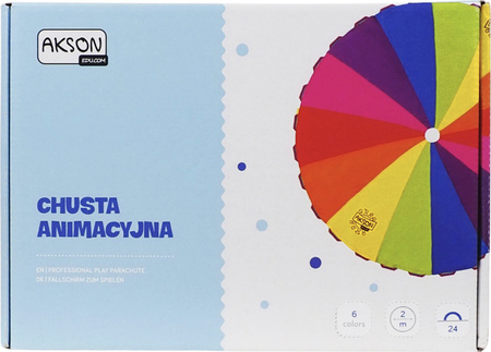 Profesjonalna chusta animacyjna z uchwytami spadochron 2m Akson
